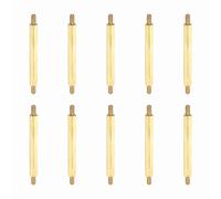 QUARKZMAN 10 Pcs Double Ended Copper Stud Nut, M3x6+40+6mm Male To Male Double End Threaded Stud Pour Hex Head Double End Studs Rods Right Left Hand Thread Screws