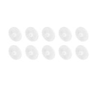 QUARKZMAN 10 Pcs Engrenages Plastique 32 Dents Engrenage Moteur Plastique Modèle 322A Engrenage Réducteur Pour RC Car Model DIY Robot (Blanc, Module 0.5)