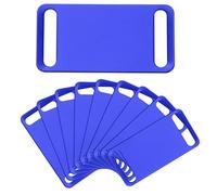 QUARKZMAN 10 Pcs Étiquettes En Aluminium Anodisé Vierges 22.5mm Plaques Vierges À Estamper Pour animaux de compagnie Avec Trous Pour Gravure Double Face Cadeau Artisanal DIY, Bleu Foncé
