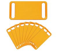 QUARKZMAN 10 Pcs Étiquettes Vierges En Aluminium Anodisé 22.5mm Étiquettes Vierges À Estamper Pour Animaux Avec Trous Pour Gravure Double Face DIY Artisanat Cadeau, Or