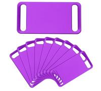 QUARKZMAN 10 Pcs Étiquettes Vierges En Aluminium Anodisé 22.5mm Étiquettes Vierges À Estampiller Pour animaux de compagnie Avec Trous Pour Gravure Double Face DIY Artisanat Cadeau, Violet