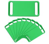 QUARKZMAN 10 Pcs Étiquettes Vierges En Aluminium Anodisé 22.5mm Étiquettes Vierges Pour Estampage Pour animaux de compagnie Avec Trous Pour Gravure Double Face DIY Artisanat Cadeau, Vert