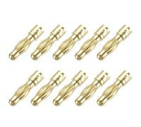 QUARKZMAN 10 Pcs Fiches Banane Connecteur 4mm Fiche Banane Mâle pour Fil Haut-Parleur RC Batterie ESC Moteur