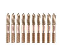 QUARKZMAN 10 Pcs M10x80 Goujons A Tete Double, Acier Au Carbone Vis Auto-Taraudeuses Pour Bois Pour Pieds De Meubles En Couleur Zinc