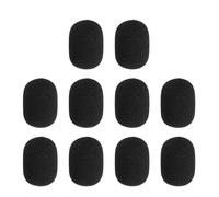 QUARKZMAN 10 Pcs Mini Cache-Microphone En Mousse, 22x30mm Couverture Micro Noir Haute Densité, Réducteur De Bruit En Mousse Pour Streaming Scène Conférence