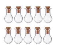 QUARKZMAN 10 Pcs Name On Rice Glass Vial Pendant 14mm Width Mini Glass Bottles, Pour Necklace Wish Bottle DIY Pendant Craft Souvenir