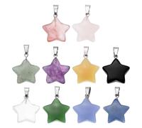 QUARKZMAN 10 Pcs Pendentifs Étoile En Pierre