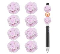 QUARKZMAN 10 Pcs Perles Focales En Strass Pour Stylos, 0.8" Perles Sphériques En Verre Perles Séparateurs Charme Perlé Pour Création De Bijoux DIY, Clés Porte-Clés, Violet Clair