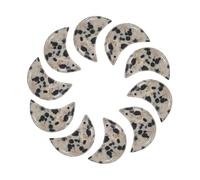 QUARKZMAN 10 Pcs Pierre De Lune Cristal, 0.5 Inch Longueur Pierre Naturelle Jaspe Salissureté En Vrac, Pierres De Poche Sculptées Pour Méditation Équilibre Pendentif Ornementation