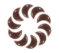 QUARKZMAN 10 Pcs Pierre De Lune Cristal, 0.5 Pouce Longueur Émeraude Pourpre Naturelle Pierre De Lune En Gros, Pierres De Poche Sculptées Pour Méditation Équilibrage Pendentif Ornementation