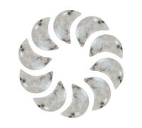 QUARKZMAN 10 Pcs Pierre De Lune Cristal, 0.5 Pouce Longueur Pierre Naturelle Tianshan Blue En Vrac, Pierres De Poche Sculptées Pour Méditation Équilibre Pendentif Ornementation