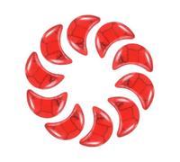 QUARKZMAN 10 Pcs Pierre De Lune Cristal, 0.5 Pouce Longueur Turquoise Rouge Naturelle En Vrac, Pierres De Poche Sculptées Pour Méditation Équilibrage Pendentif Ornementation