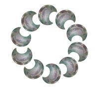 QUARKZMAN 10 Pcs Pierre De Lune Cristal, 1.2 Pouce Longueur Agate Indienne Naturelle En Vrac, Pierres De Poche Sculptées Pour Méditation Équilibre Pendentif Ornementation