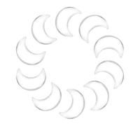 QUARKZMAN 10 Pcs Pierre De Lune Cristal, 1.2 Pouce Longueur Quartz Fusion Naturel Gemme Lune En Vrac, Pierres De Poche Sculptées Pour Méditation Équilibrage Pendentif Ornementation