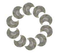QUARKZMAN 10 Pcs Pierre De Lune Cristal Apaisante, 1.2 Pouce Longueur Labradorite Grise Naturelle En Vrac, Pierres De Poche Sculptées Pour Méditation Équilibrage Pendule Ornementation