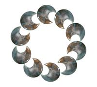 QUARKZMAN 10 Pcs Pierre De Lune Cristal De Saignement, 1.2 Pouce Longueur Pierre Naturelle Hématite Lot De Pierres, Pierres De Poche Sculptées Pour Méditation Équilibrage Pendentif.