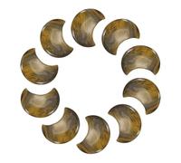 QUARKZMAN 10 Pcs Pierre De Lune Cristal De Sourire, 1.2 Pouce Longueur Oeil De Naturel Pierre De Lune En Vrac, Pierres De Poche Sculptees Pour Meditation Equilibre Decor Pendant