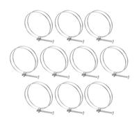 QUARKZMAN 10 Pcs Pinces à Double Fil, 98-105mm, en Acier Inoxydable, Réglables avec Boulon M8 pour Tuyau de Collecte de Poussière, Tuyau de Pompe