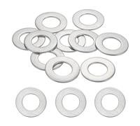 QUARKZMAN 10 Pcs Rondelles Plates M14 Acier Inoxydable 304 Espaceurs Plats Ronds Pour Vis, Boulons, Plomberie, Automobile, Bricolage, Appareils Electriques 15mm DI 28mm 1.5mm Epaisseur