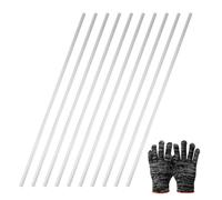 QUARKZMAN 10 Pcs Tige En Aluminium 6061 3/16"(4.5mm) De Diamètre 6"(153mm) De Longueur Barre Pleine Pour Tournage Métal Ronde Pour Bricolage Industriel Fabrication De Modèles, Ton Argenté