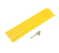 QUARKZMAN 10 Pcs Tiges De Soudage Plastique 8 Pouces, 9.5mm x 200mm Bandes De Soudage PE Avec Outils De Lissage Pour Réparation De Pare-Chocs Kayaks, Jaune