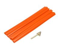 QUARKZMAN 10 Pcs Tiges De Soudage Plastique 8 Pouces, 9.5mm x 200mm Bandes De Soudage PE Avec Outils De Lissage Pour Réparation Pare-Chocs Kayaks, Orange