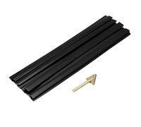 QUARKZMAN 10 Pcs Tiges De Soudure Plastique 8 Pouces, 9.5mm x 200mm Bandes De Soudure PE Avec Outils De Lissage Pour Réparation Pare-Chocs Kayaks, Noir