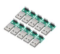 QUARKZMAN 10 pcs USB Éclatement Carte USB 2.0 vers DIP Adaptateur Carte Mâle Prise 4 Broches 2,54 mm avec Broche En-tête