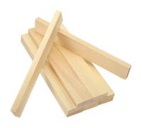 QUARKZMAN 10 Pièces Bandes de Pin Fines revêches 10x30x200mm | Lamelles en bois, bâtonnets, chevilles plates carrées, tiges, pour artisanat, bricolage, menuiserie et modèles