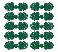QUARKZMAN 10 Pièces Boutons Chinois en Forme 0.98x2.36 Pouce Vert Foncé | Boutons Fermeture a Nœud Chinois Pour Couture DIY Manteaux Manteau Pull Costume De Mariée Tenue