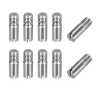 QUARKZMAN 10 Pièces Fentes Mâles Droit Goupilles Filetées, M10 x 30mm Goupille Cylindrique Fendue en Acier Inoxydable 304 Filetage Extérieur pour Meubles et Armoires de Positionnement Solide