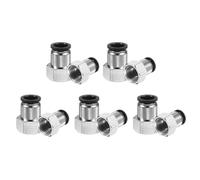 QUARKZMAN 10 Pièces Raccords À Pousser Pour Connexion 1/2" Tube OD x 1/2" Filetage NPT Femelle Droit Raccords Pneumatiques PCF1/2-N04 Raccords Rapides Pour Tuyau À Air Raccords Pour Tuyau À