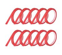 QUARKZMAN 10 rouleaux de ruban pour tableau blanc (15mm x 54,7 verges) - Ruban graphique fin autoadhésif pour emballage cadeaux, fournitures artisanales, couleur rouge