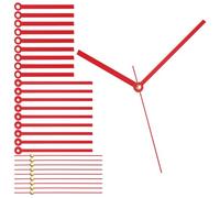 QUARKZMAN 10 Sets Aiguilles De Horloge En Aluminium Rouge 4.72 Pouces | Kit De Pièces Mécaniques De Remplacement, Uniquement Pour Réparation DIY Pour Mouvements De Pièces Pour Décoration