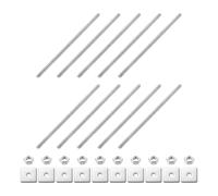 QUARKZMAN 10 Tiges Filetées Complètes, M3 x 80mm 304 Acier Inoxydable Tiges Filetées Complètes Avec Écrous Et Rondelles Pour Attaches, Suspentes Et Étriers, Argent