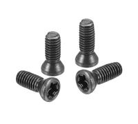 QUARKZMAN 10 Vis Torx M3,5 x 10mm et 10 Vis Torx M3,5 x 12mm en Acier Allié de Qualité 12,9 avec Clé T15 pour Remplacer Les Inserts en Carbure, Couleur Noire