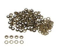 QUARKZMAN 100 Ensembles Œillets en Métal de 6mm ID avec Rondelles, Œillets en Fer pour Chaussures, Vêtements, Ceintures, Étiquettes, Sacs, Tissus, Cuir,DIY, Accessoires, Bronze