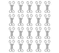 QUARKZMAN 100 Jeux De Crochets Et Crémones De Fermeture 17mm Ton Argenté | Attaches Crochet Et Crémone Pour Vêtements Soutien-Gorge Pantalon Jupe DIY Artisanat