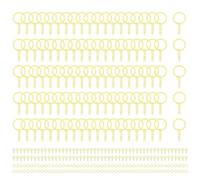 QUARKZMAN 100 Kits De Fabrication De Porte-Clés Jaune Clair, 30mm 1.2 Pouce Anneaux De Porte-Clés Avec Anneaux Ouverts Et Tiges À Vis Pour La Fabrication De Bijoux DIY Projets Artistiques
