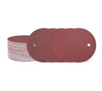 QUARKZMAN 100 Pcs 150mm 6 Pouce Disque de Ponçage 6 Trous 60/80/120/240/400 Grain Papier Abrasif crochet pour Ponceuse Orbitale Aléatoire pour Travail du Bois Automobile Métal
