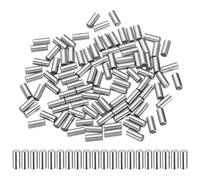 QUARKZMAN 100 Pcs 2mm x 6mm Goujons En Acier À Roulement Goujons Cylindriques Éléments D'Étagère Tiges De Chevilles Métalliques D'Étagère +/-0.02mm Tolérance De Diamètre, Ton Argenté