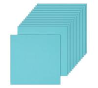 QUARKZMAN 100 Pcs Papier Cartonné Iridescent 10 Pouces Longueur 10 Pouces Largeur 80lb/120gsm Feuilles Métallisées pour Fournitures Artistiques Bricolage, Bleu Clair