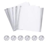 QUARKZMAN 100 Pcs Papiers D'alu Pour Bonbons, Emballages Carrés 4 x 4 Pouces Pour Chocolats, Papier D'emballage Brillant Pour Décorations De Bonbons Caramélisés, Ton Argenté