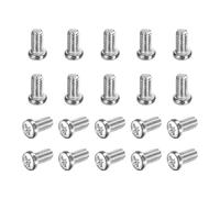 QUARKZMAN 100 Pcs Vis À Tête Plate M4x8-0.7mm À Empreinte Phillips, Acier Au Carbone Filetage Complet