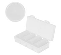 QUARKZMAN 100 Pièces Jetons de Poker 31 mm Blanc Plastique | Jetons de Bingo vierges, compteurs, disques, marqueurs opaques pour comptage mathématique, avec boîte de rangement.