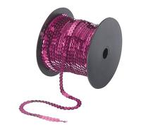 QUARKZMAN 100 Yards Plat Paillettes Bande 6mm Laser Paillettes Tissu Paillette Paillette Paillettes Garniture pour Artisanats DIY Sequin Franges Couture Foncé Rouge