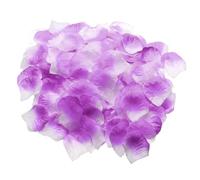 QUARKZMAN 1000 Pcs Petale de Rose Artificielle en Soie pour Mariage de Fleurs Artificielles en Vrac pour Confettis de Noces (Violet Blanc)