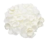 QUARKZMAN 1000 Pcs Petale de Rose Artificielle en Soie pour Mariage de Fleurs Artificielles en Vrac pour Confettis de Noces (Beige)