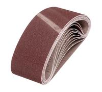 QUARKZMAN 100mm x 610mm Bandes Abrasives, 12 Pcs 80 Grains Ceinture Abrasive en Oxyde D'Aluminium pour Travail du Bois, Polissage Métallique, Affûteuse de Couteaux