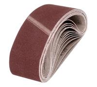 QUARKZMAN 100mm x 610mm Bandes de Ponçage, 10 Pcs 120 Grains Bande Abrasive en Oxyde D'aluminium pour Travail du Bois, Polissage Métallique, Affûteuse de Couteaux